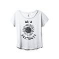 thumbnail image 1 of Be A Sunflower Women's Fashion Slouchy Dolman T-Shirt Tee Heather White Medium, 1 of 3