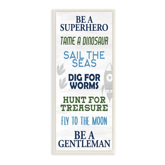 Be A Superhero Sign Childrens Imagination Phrases 17 in x 7 in Framed Painting Art Prints, by Stupell Home Décor