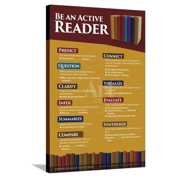 Be An Active Reader, Stretched Canvas Wall Art by Gerard Aflague Collection Sold by Art.Com