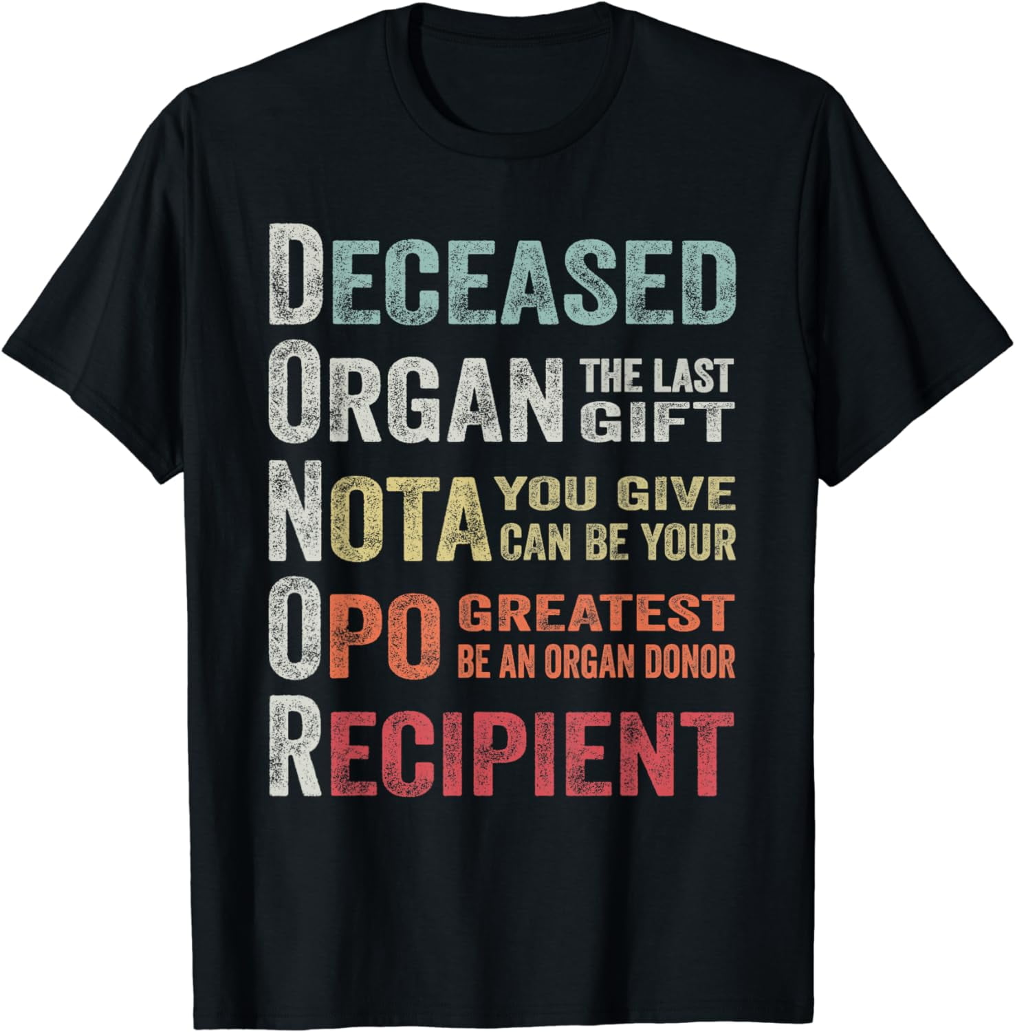 Be An Organ Donor Awareness Vintage Organ Donation Terms TShirt