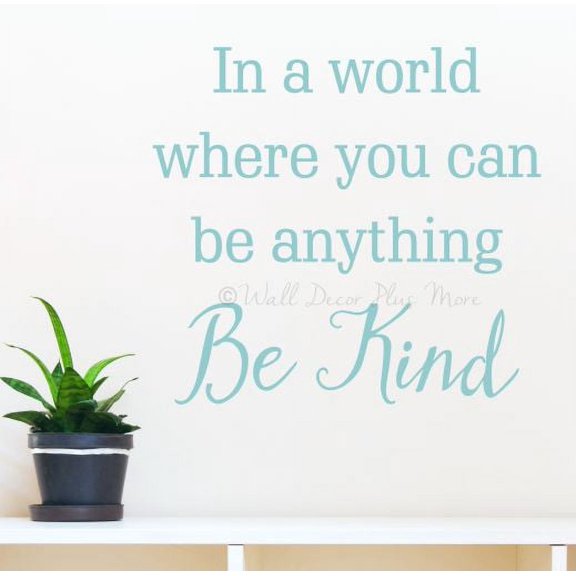 Be Anything Kind Inspirational Quotes Sticker Decals Bathroom Art Decor 23x21-Inch Beach House