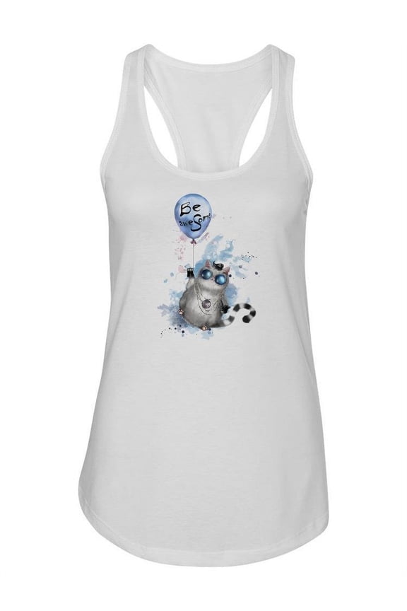 Be Awesome Balloon Racerback Tank Women -Image by Shutterstock, Female Medium