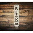 thumbnail image 1 of Be Bear Aware Vertical Novelty Decor, Metal Wall Sign - 4x18 Inches, 1 of 4