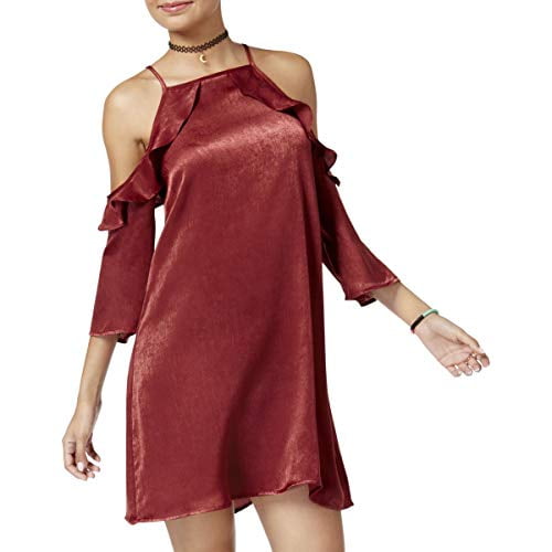 Be Bop - Cold-Shoulder Shift Dress - Juniors - S