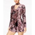 thumbnail image 1 of Be Bop Juniors' Printed Cotton Velvet Choker Romper L, 1 of 2