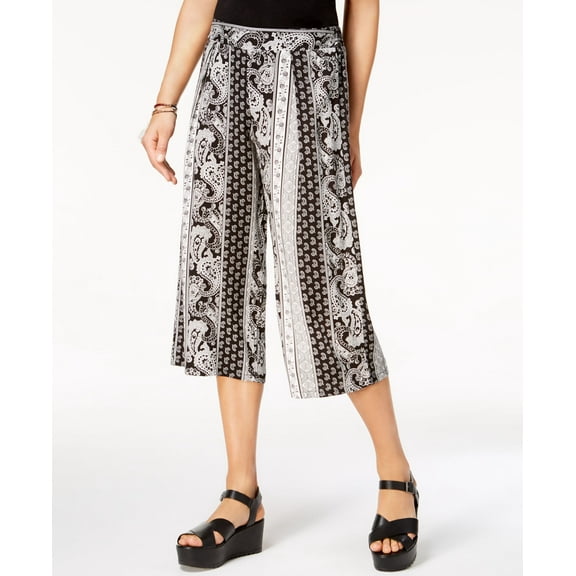 Be Bop Juniors Printed Gauchos Black White L