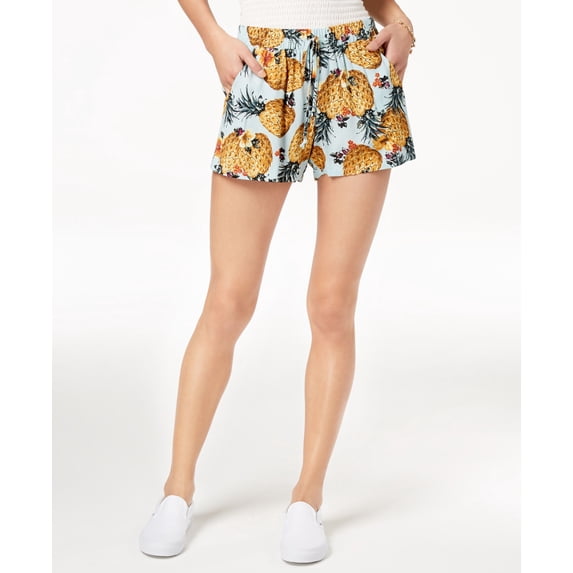 Be Bop Juniors Soft Pineapple Print Shorts Blueyellow XL