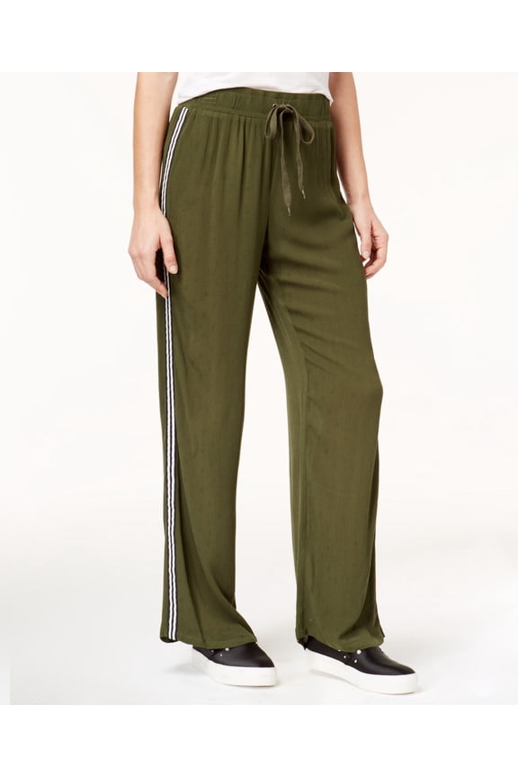 Be Bop Juniors Striped Palazzo Pants Olive XL