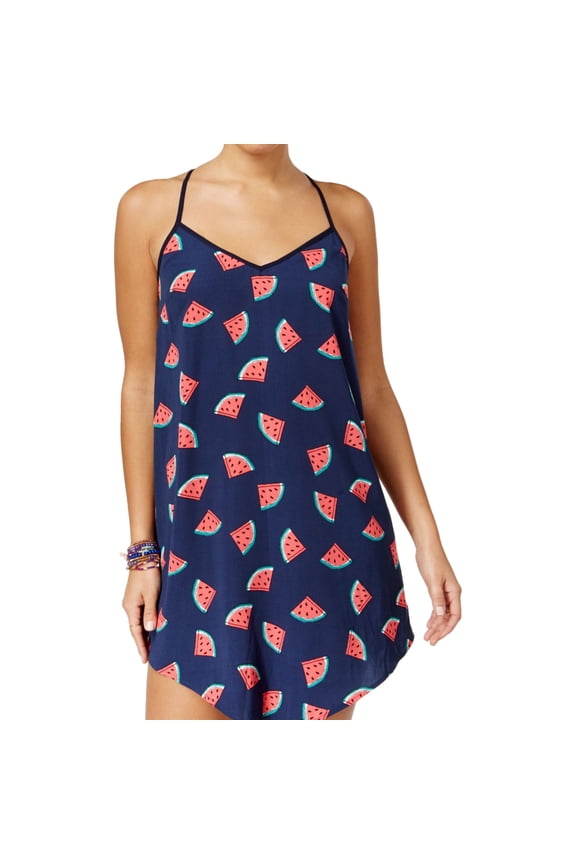 Be Bop Womens Bandana Asymmetrical Dress, Blue, Juniors, Small