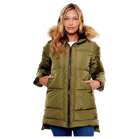 Be Boundless Women's Faux Fur Lined Hooded Parka Coat