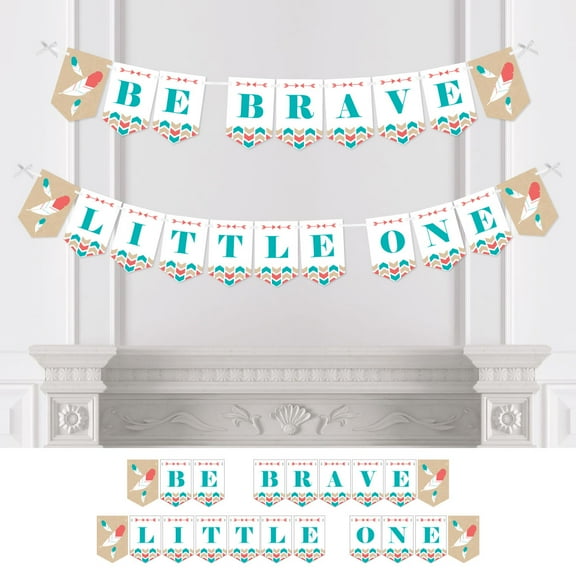 Be Brave Little One - Boho Tribal Party Bunting Banner - Aztec Tribal Party Decorations