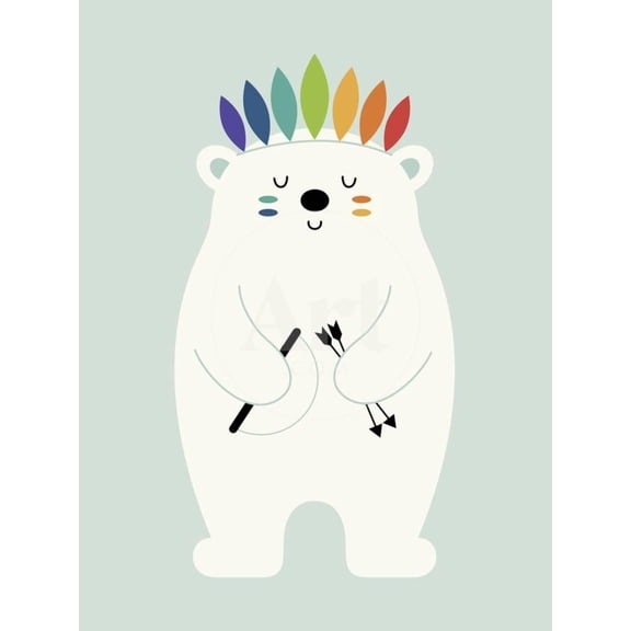 Be Brave Polar, Animals Unframed Giclee Print Wall Art by Andy Westface Sold by Art.Com