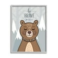 thumbnail image 1 of Be Brave Sentiment Soothing Mountain Bear 16 in x 20 in Framed Painting Art Prints, by Stupell Home Décor, 1 of 4