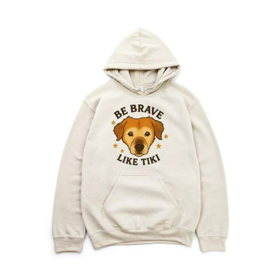 Be Brave Tiki Dog Art Pet Lover Uplifting Animal All Ages Cute Hoodie, for men & women, up to size 5XL