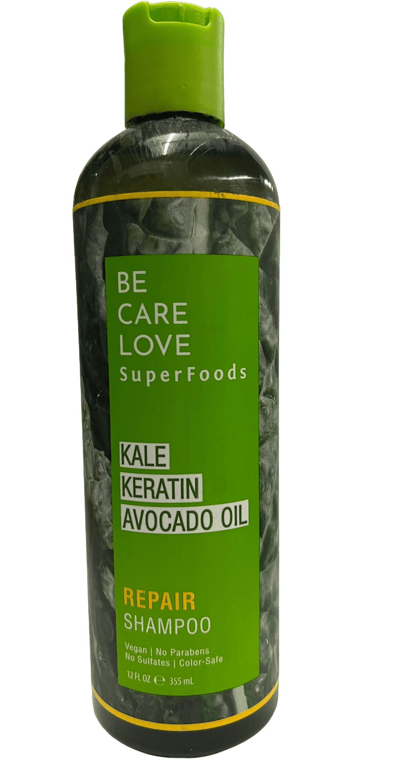 Be Care Love SuperFoods Kale Keratin Avocado Oil Repair Shampoo 12 FL