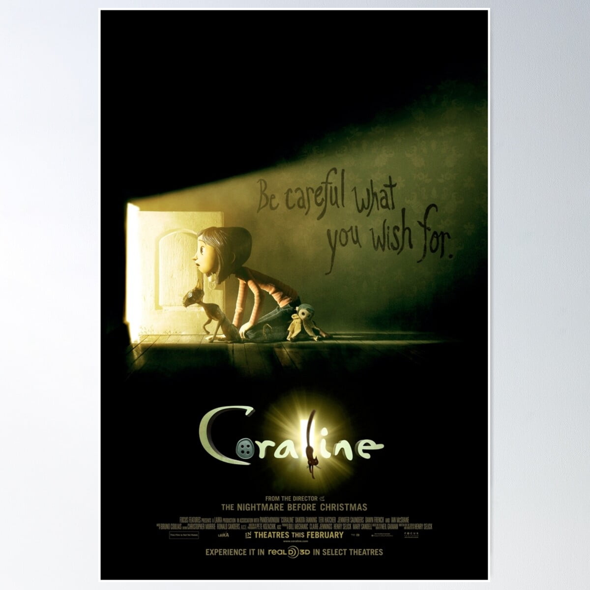 Be Careful What You Wish For, Coraline Poster Wall Art, Modern Wall ...