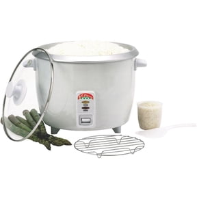 10 Cup Bene Casa Rice Cooker with glass lid, dishwasher safe rice cooker with auto cut off, steamer rice maker with keep warm facility
