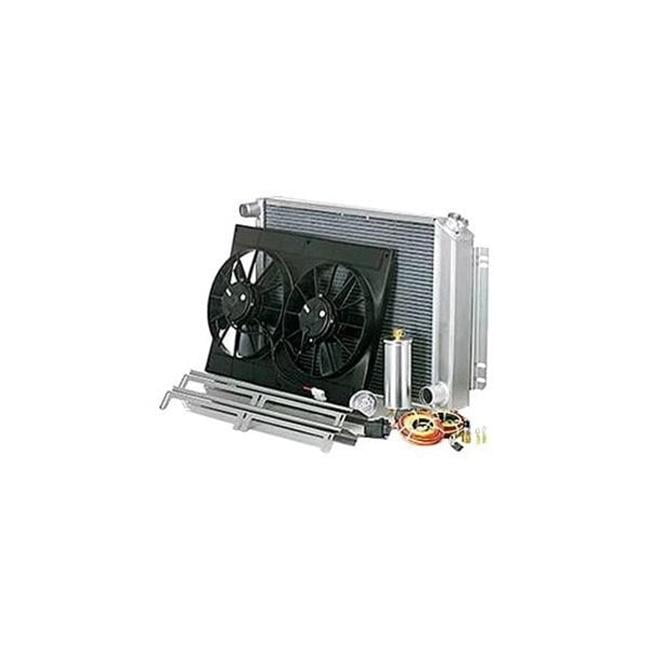 C175 Repower Radiator Module Kit Be Cool Downflow Radiator Module Direct-Fit Natural Finish for 67-70 ...