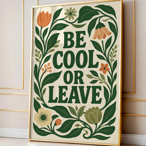 Be Cool Or Leave Quote Wall Decor