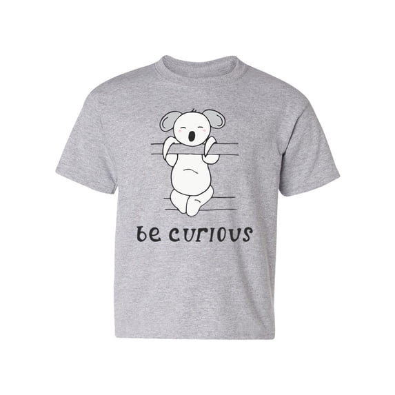 Be Curious Koala T-Shirt Juniors -Image by Shutterstock, Large