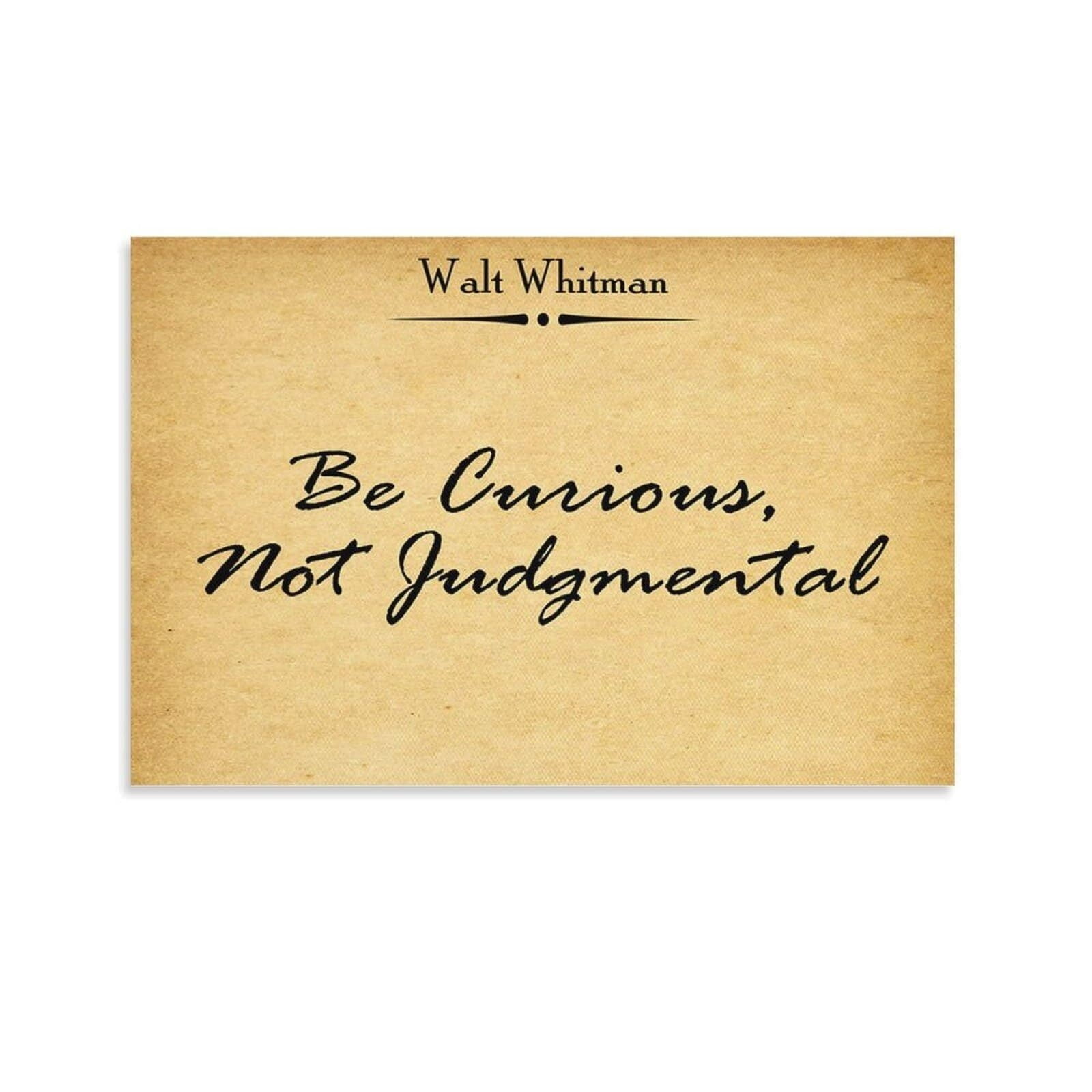 Be Curious Not Judgmental Inspirational Quote Poster 5 Canvas for ...