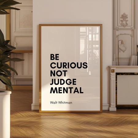 Be Curious Not Judgmental Print Minimalist Quote Modern Art Inspirational Print For Dorm Decor price history and forecast - eLAhur