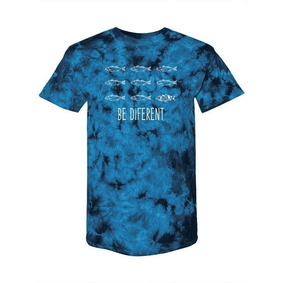 Be Different, Fish Tie-Dye Crystal Men -Smartprints Designs, Male Large