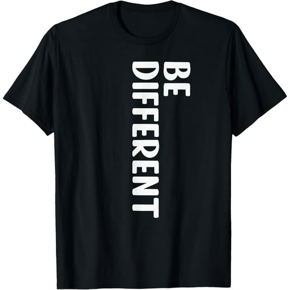 Be Different Womens Cute Reverse Text Junior Tops Teen Girls T-Shirt