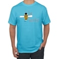 thumbnail image 1 of Be Fearless Buzzing Bee Pop Culture Men's Graphic T-Shirt, Light Turquoise, Large, 1 of 3