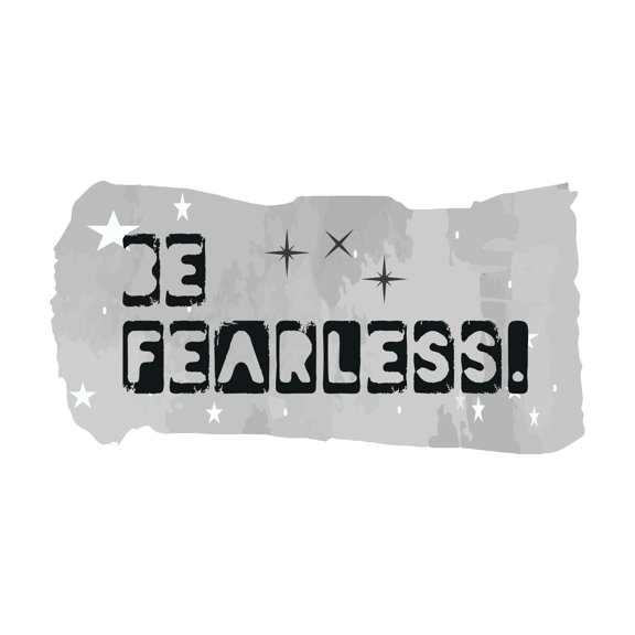 Be Fearless! Courageous Inspiring Quote Vinyl Wall Design Wall Art Sticker Designs Vinyl Stickers For Home House Walls Rooms Windows Bedroom Decoration Size (12x12 inch)