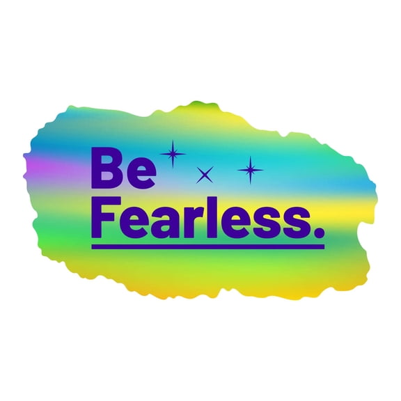 Be Fearless! Inspiring Courageous Quote Vinyl Design Wall Art Sticker Designs Vinyl Stickers For Home House Walls Rooms Windows Bedroom Decoration Size (20x20 inch)