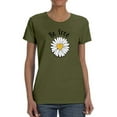 thumbnail image 1 of Be Free Heart Daisy T-Shirt Women -Image by Shutterstock, Female Medium, 1 of 4