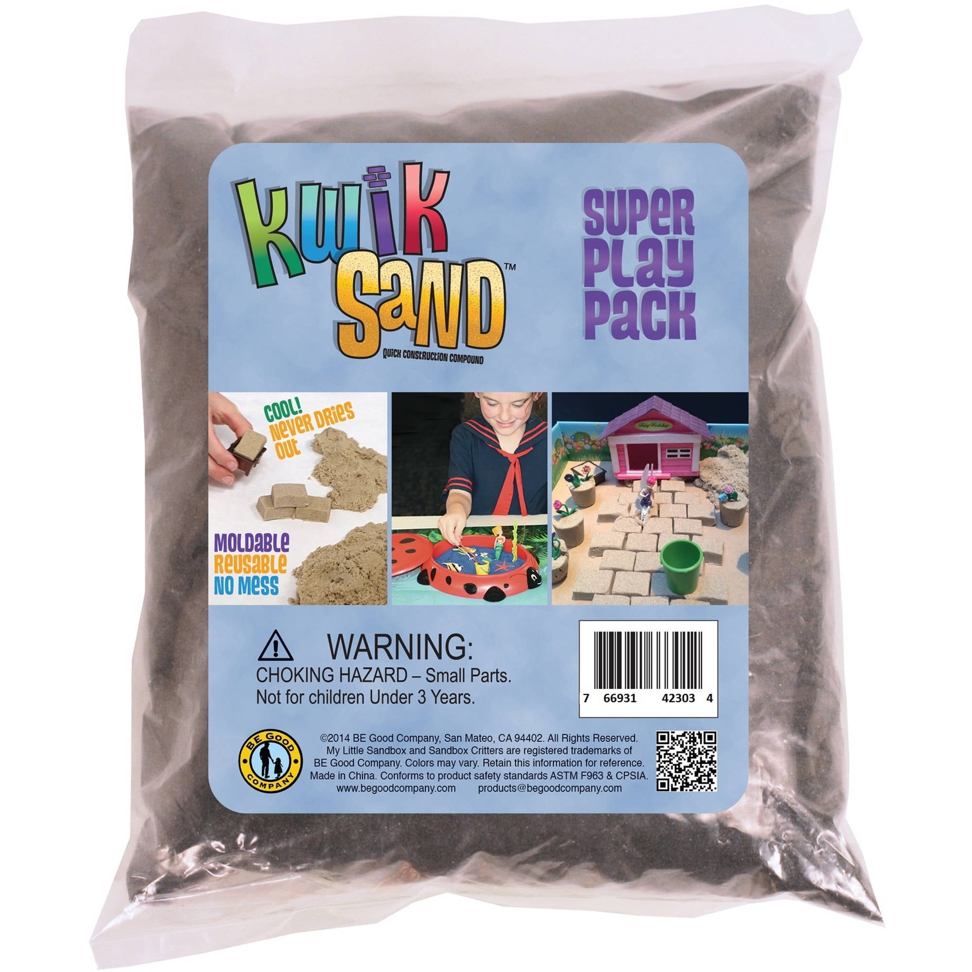 KwikSand Super Play Pack Black Moldable Sand Refill