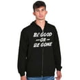 thumbnail image 1 of Be Good or Gone Sassy Attitude Unisex Fleece Graphic Zip Up Hoodie Brisco Brands 2X, 1 of 5