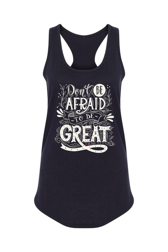 Be Great Motivational Quote Tank Women -Image by Shutterstock, Female Small