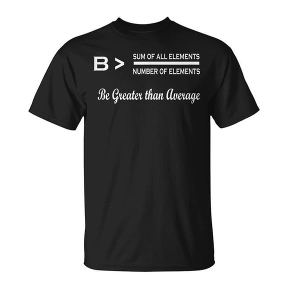 Be Greater Than Average Math Math UnisexT-shirt