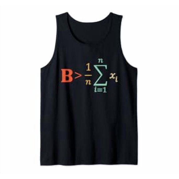 Be Greater Than Average Playful Math Teacher Nerd Tank Top Size S-3XL