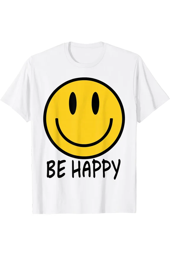Be Happy 70S 80S Yellow Smile Face Happy Smiling Face Kids T-Shirt Vintage T-Shirt
