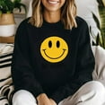 thumbnail image 1 of Be Happy 70s Smile Face Retro Vintage Positive Vibe Graphic Sweatshirt, for men & women, up to size 5XL., 1 of 2