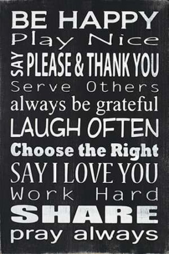 Be Happy Canvas Art - Holly Stadler (24 x 36)