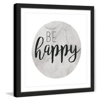"Be Happy" Framed Painting Print