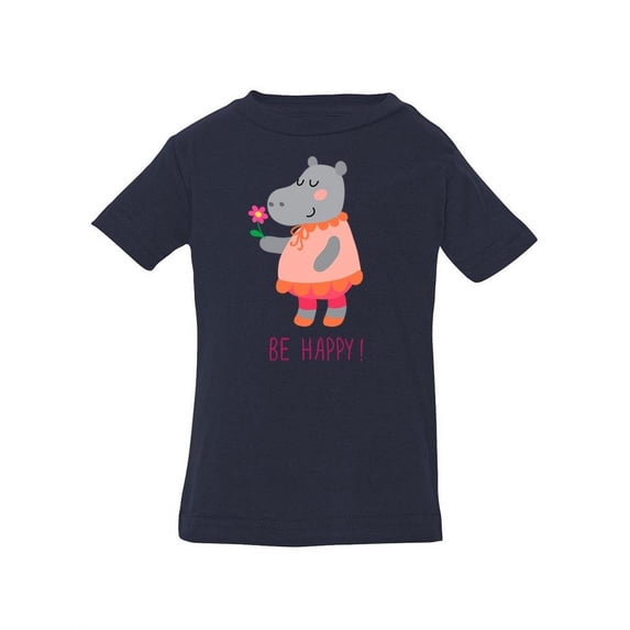 Be Happy! Hippo T-Shirt Infant -Image by Shutterstock, 24 Months