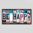 thumbnail image 1 of Be Happy License Plate Tag Strips Novelty Wood Signs WS-304 8" x ".." Strip Sign (WS), 1 of 1