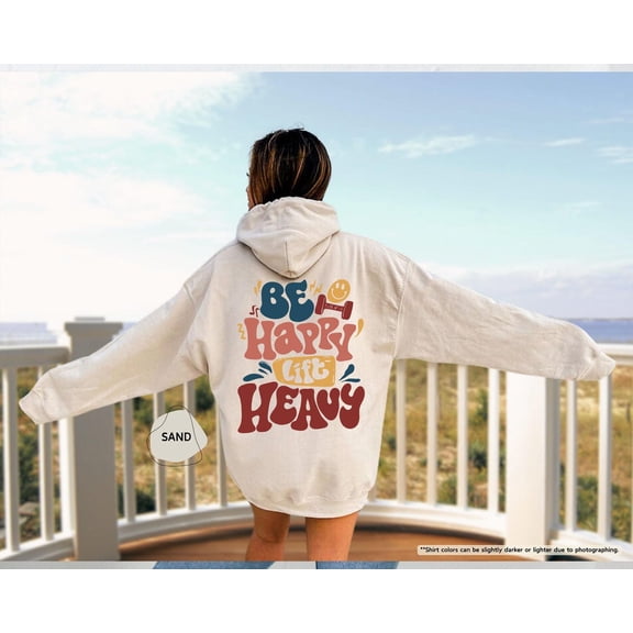 Be Happy Lift Heavy Hoodie, Gym Hoodie, Workout Clothes, Lifting Hoodie, Weightlifting Hoodie, Workout, Gym Motivation Hoodie, F324