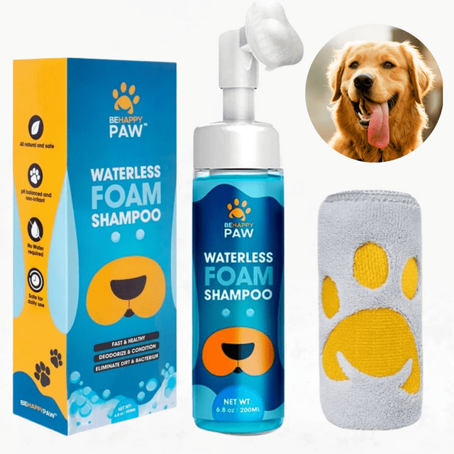 Be Happy Paw Pet Paw Cleaner, NoRinse Waterless Dog Paw Shampoo Foam
