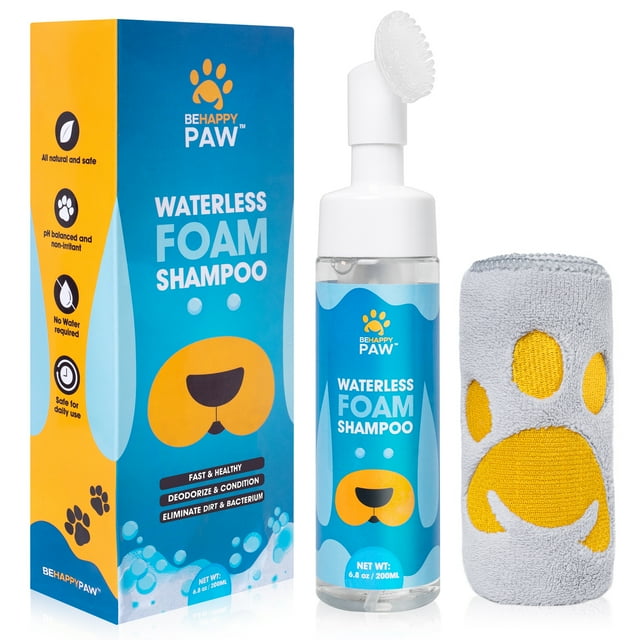 Be Happy Paw Pet Paw Cleaner, NoRinse Waterless Dog Paw Shampoo Foam