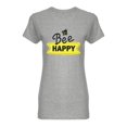 thumbnail image 1 of Be Happy Quote Design Shaped T-Shirt Women -Image by Shutterstock, Female XX-Large, 1 of 2