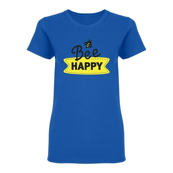 Be Happy Quote Design Shaped T-Shirt Women -Image by Shutterstock, Female x-Large
