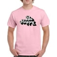 thumbnail image 1 of Be Happy Slogan T-Shirt Men -Image by Shutterstock, Male Large, 1 of 4