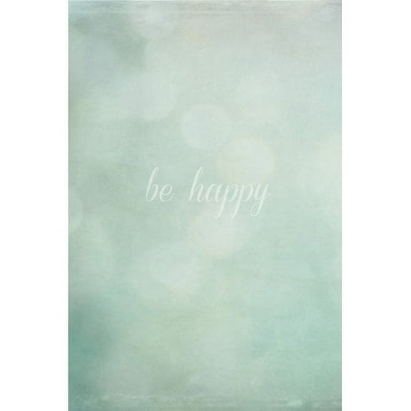 "Be Happy Text" Painting Print on Wrapped Canvas